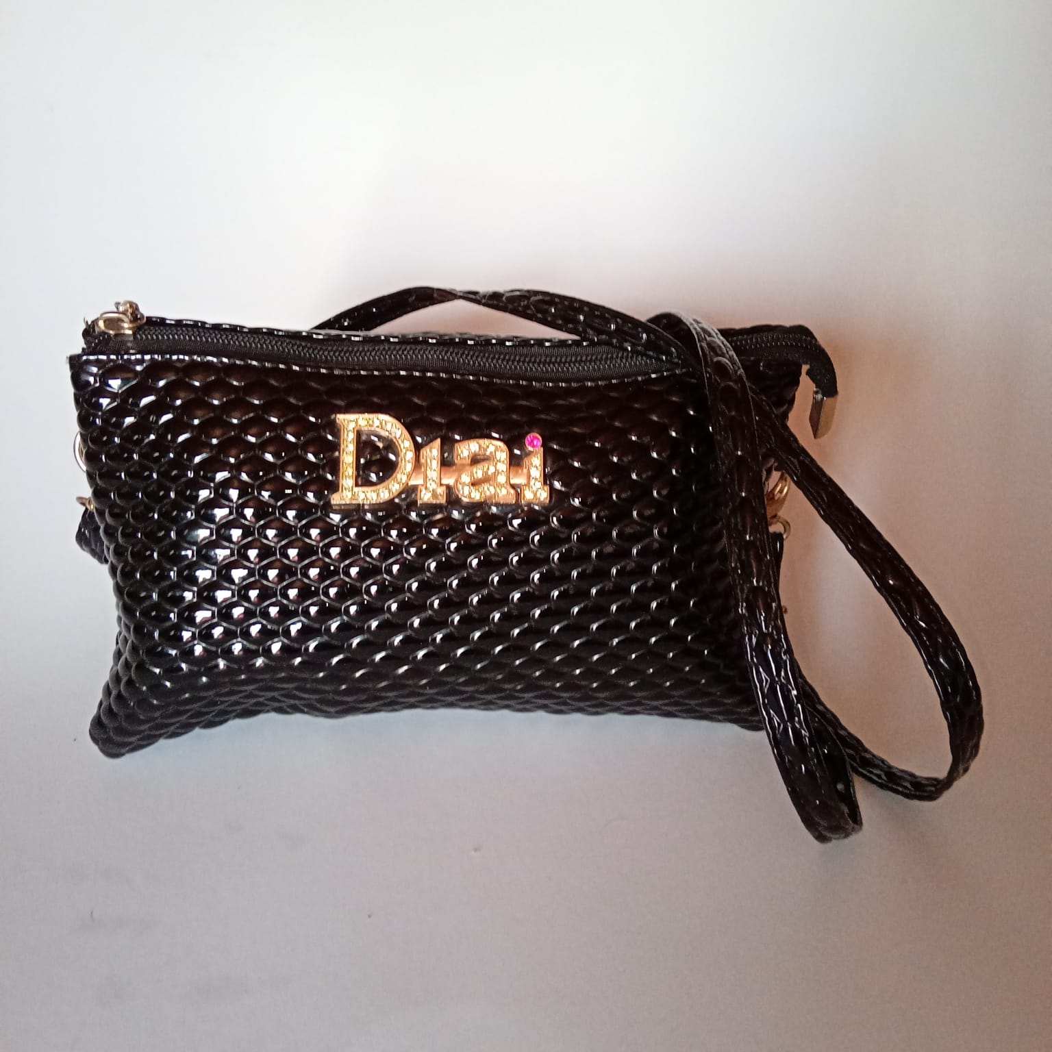 Cartera Negra Croquelada - Rincón de Nonna